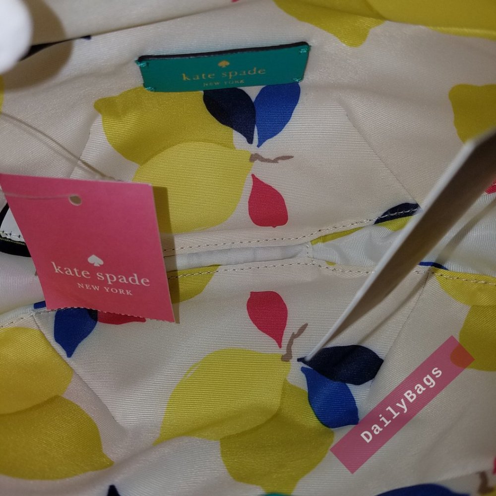 NWT KATE SPADE LEMON CROSSBODY WICKER YELLOW MULTI PICNIC PERFECT WKRU6833 - Picture 6 of 10